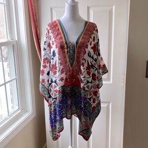 Sakkas Women's Floral Boho Tunic/Blouse/Cover-up